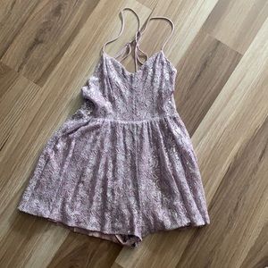 Purple lace romper NWT